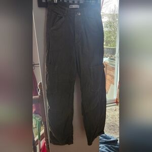 Womens Corduroy Cargo Pants - Olive Green